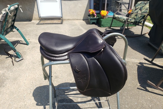2022 Voltaire Palm Beach 17.5" all buffalo saddle chocolate