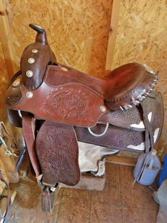 Royal King Western Saddle with Silver Embellishments 16" 