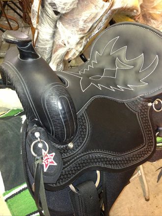 Light Weight Western Saddle  - Black - 18" 