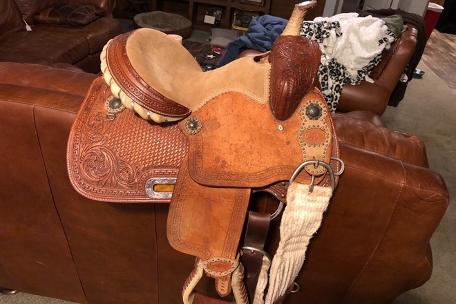 Youth Barrel Saddle by Red River Saddlery 12"
