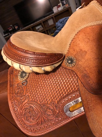 Youth Barrel Saddle by Red River Saddlery 12"