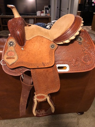 Youth Barrel Saddle by Red River Saddlery 12"