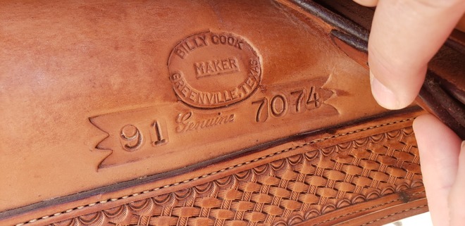 Cutting Saddle, Vintage Custom Billy Cook, Greenville TX 18"