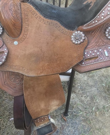 Silver royal pistol Annie Saddle 15"